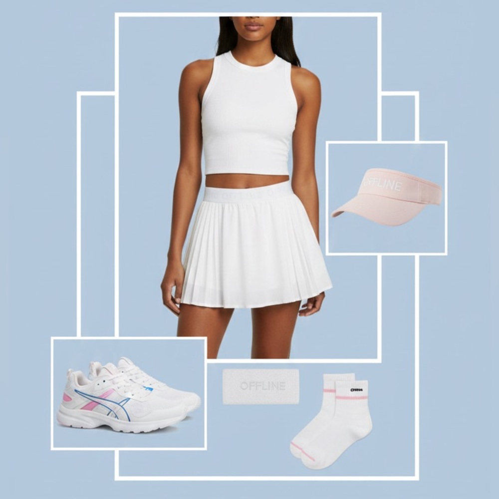 Offline by aerie White Pleated Women's Tennis Skirt